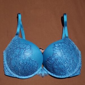 Victoria's Secret Teal Lace Very Sexy Push-Up Bra 34DD 🔥